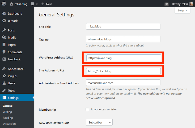 WP HTTPS EXAMPLE SETTINGS