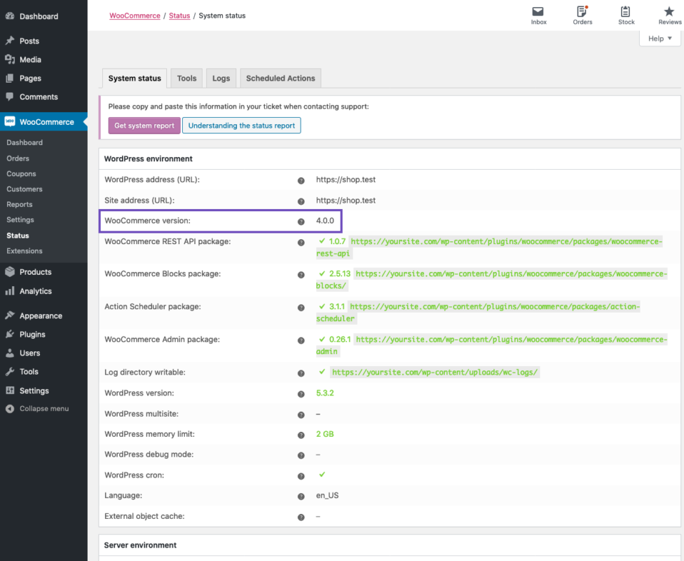 Update WooCommerce