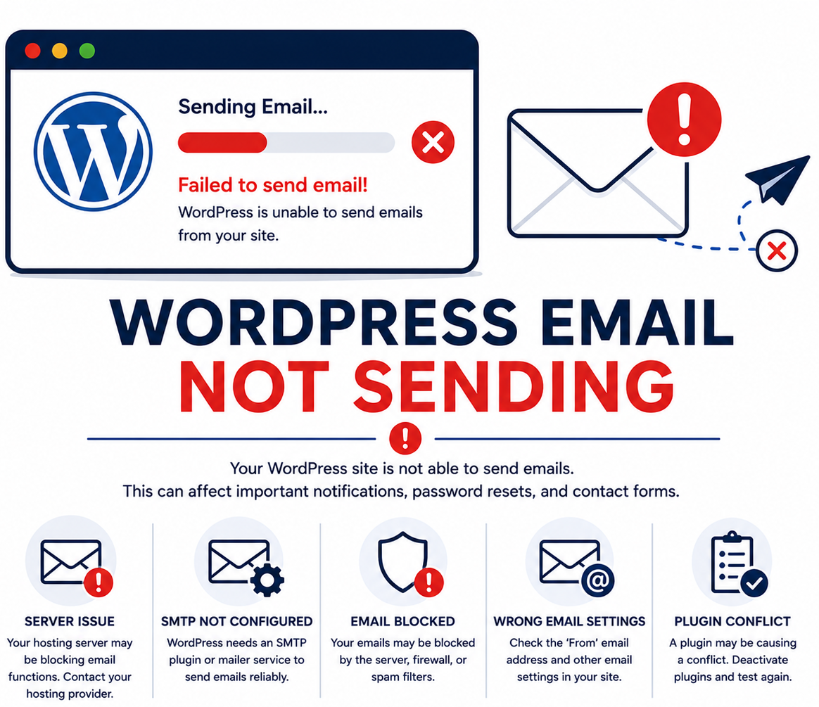 WordPress Email Not Sending WordPress Email Not Sending - Image 1